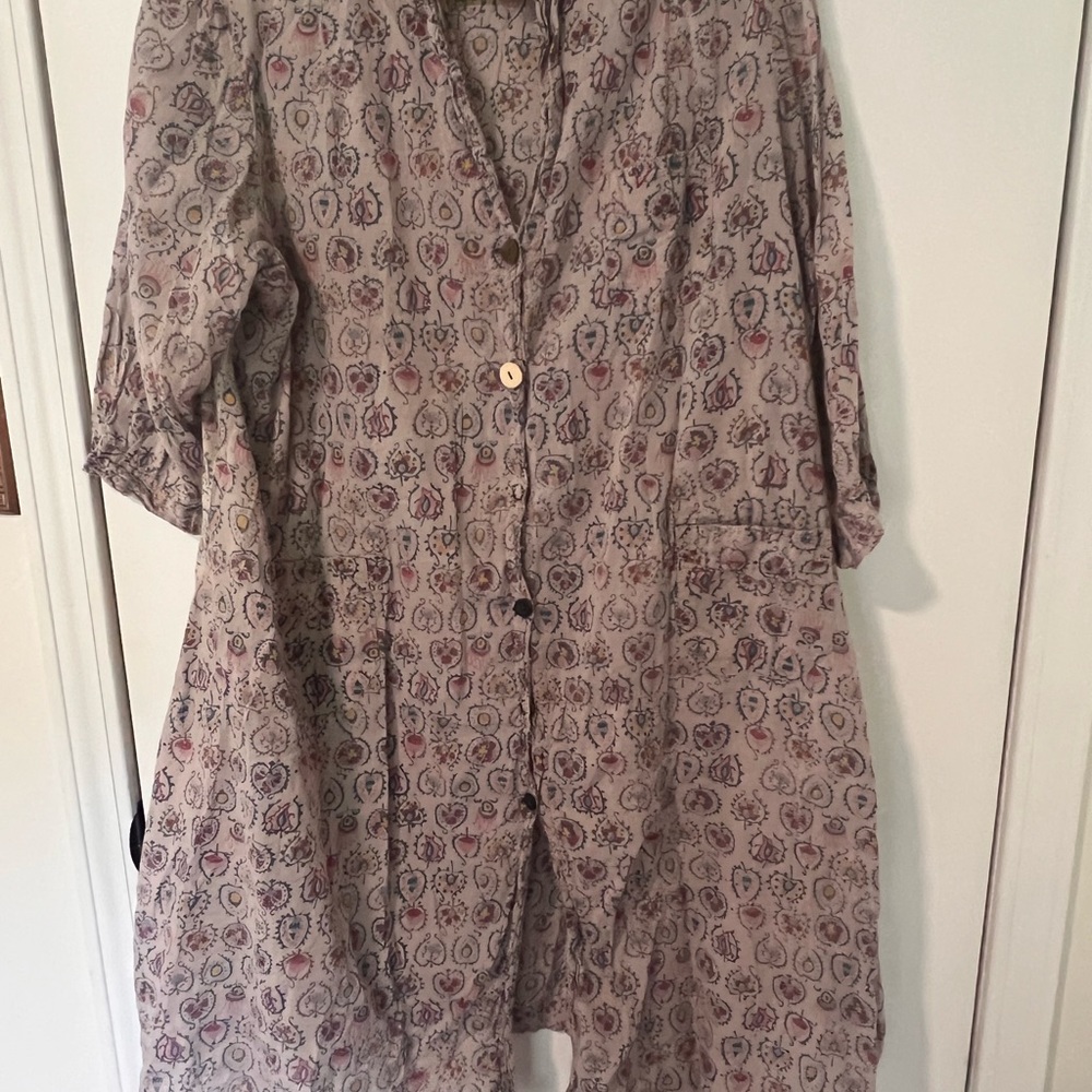 Magnolia Pearl Paisley Button-Up Long Shirt